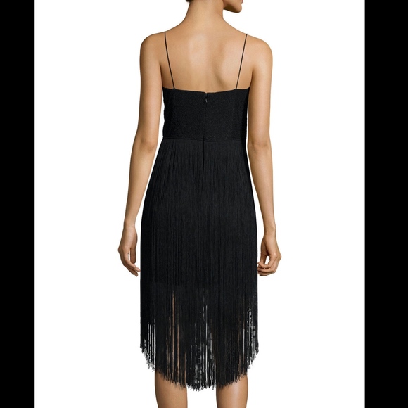 NWT $265 Aidan by‎ Aidan Mattox Sleeveless Fringed High-Low Dress [ SZ 6 ] - Picture 4 of 8